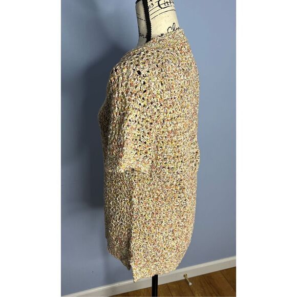 CAbi Pastel Open Crochet Knit Sweater Top Shirt 100% Cotton Multicolor Women’s M - Picture 4 of 9